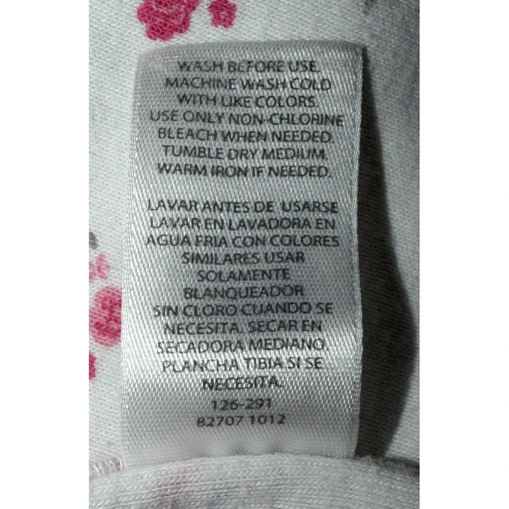 Carter's Pink Roses Floral Flowers White Jersey Knit Baby Crib Blanket‎ *READ*